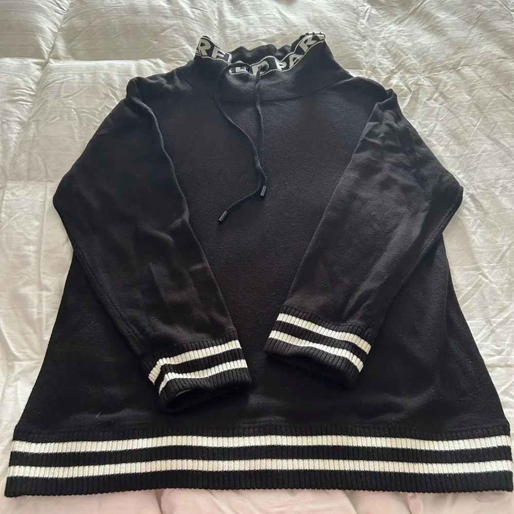 Black sweater with White Stripes - Picture 1 of 8